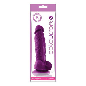 Coloursoft 5" Soft Dildo - Purple - MyPleasure