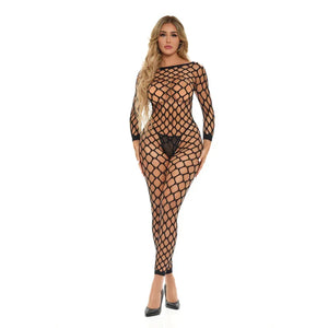 Crotchless Bodystocking - One Size - Black - MyPleasure