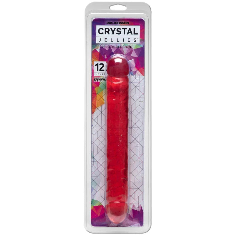 Crystal Jellies Jr. Double Dong 12 Inch - Pink - MyPleasure
