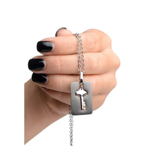 Cuffed Locking Bracelet and Key Necklace - MyPleasure