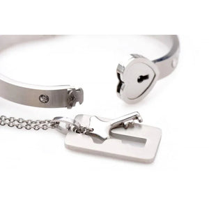 Cuffed Locking Bracelet and Key Necklace - MyPleasure