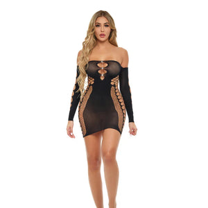 Diamond Drippin Dress - One Size - Black - MyPleasure