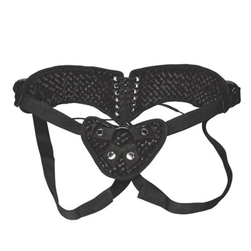 Diamond Velvet Strap-on Corset - Black - MyPleasure