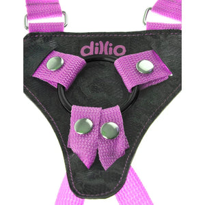 Dillio Pink - 7" Strap-on Suspender Harness Set - MyPleasure