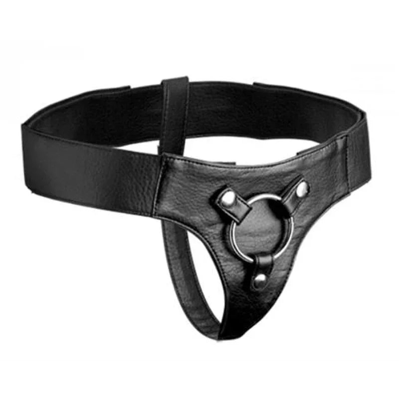 Domina Adjustable Wide Band Strap on Harness - MyPleasure