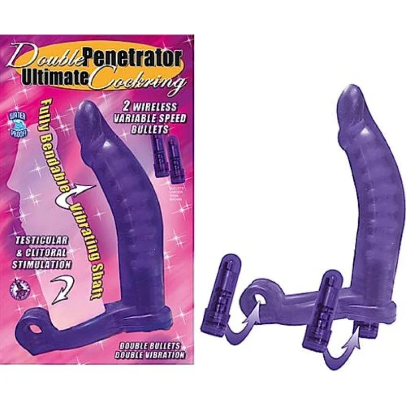 Double Penetrator Ultimate Cockring-Purple - MyPleasure