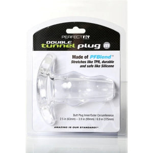 Double Tunnel Plug Medium - Clear - MyPleasure