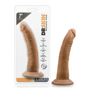 Dr. Skin - 7 Inch Cock With Suction Cup - Mocha - MyPleasure