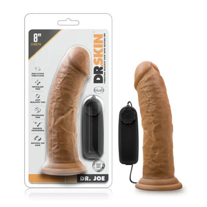 Dr. Skin - Dr. Joe - 8 Inch Vibrating Cock With Suction Cup - Mocha - MyPleasure