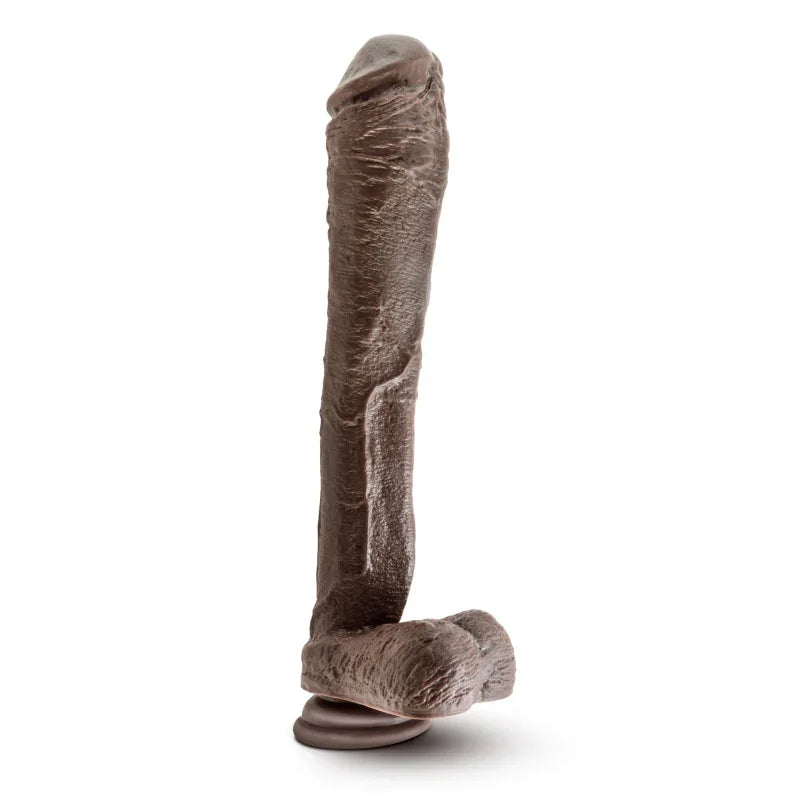 Dr. Skin Mr. Ed 13" Dildo With Suction Cup - Chocolate - MyPleasure