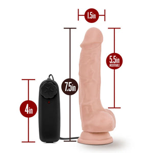 Dr. Skin - Dr. Tim - 7.5 Inch Vibrating Cock With Suction Cup - Vanilla - MyPleasure