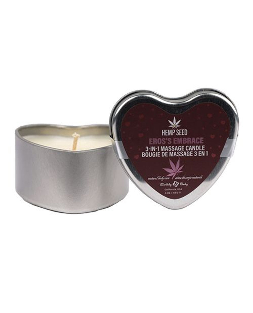Hemp Seed 3-in-1 Valentines Day Candle - Ero's Embrace 4 Oz