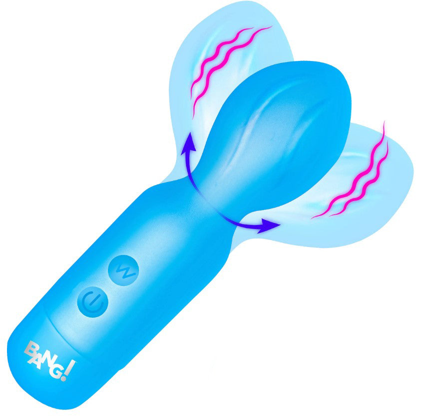 18x Vibrating Silicone Mini Wand - Blue