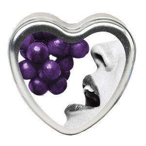 Edible Heart Candle - Grape - 4 Oz. - MyPleasure