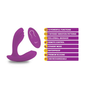 Epiphany - Rollerball Clitoral Massager - Berry - MyPleasure