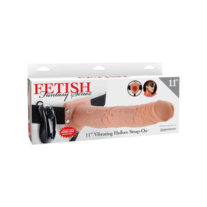Fetish Fantasy Series 11-Inch Vibrating Hollow Strap-on - Flesh - MyPleasure
