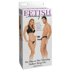 Fetish Fantasy Series for Him or Her Vibrating Hollow Strap-on - Purple - MyPleasure