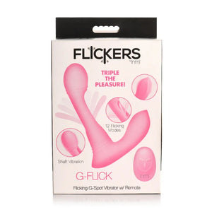 Flickers G-Flick Flicking G-Spot Vibrator With Remote - Pink - MyPleasure
