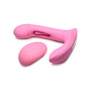 Flickers G-Flick Flicking G-Spot Vibrator With Remote - Pink - MyPleasure