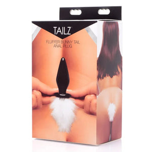 Fluffer Bunny Tail Glass Anal Plug - MyPleasure
