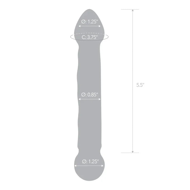 Full Tip Textured 6.5 Glass Dildo - MyPleasure