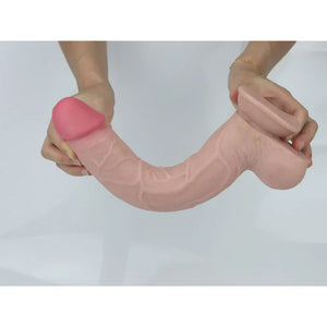 Get Lucky 11 Inch Real Skin Dildo - Tan - MyPleasure