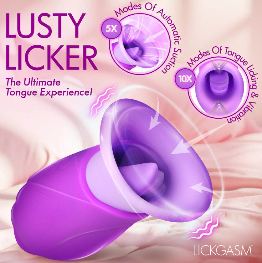 Licking Violet Sucking and Licking Vibrator - Purple