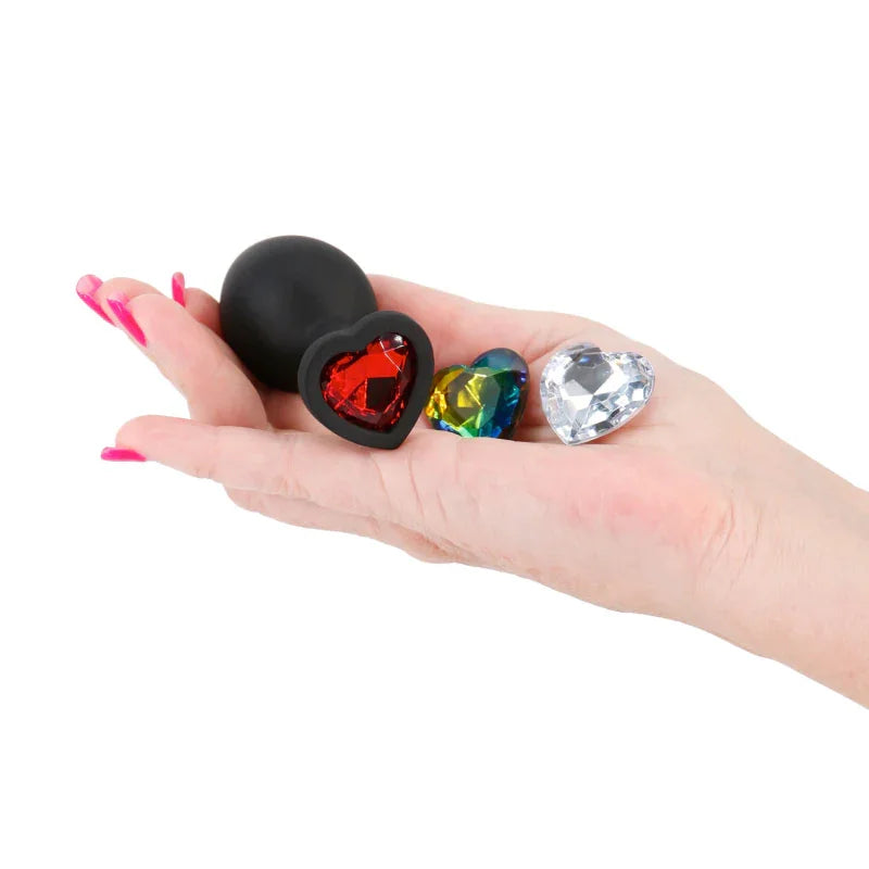 Glams Xchange Heart - Medium - Black - MyPleasure