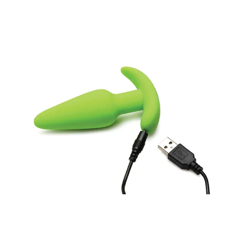 Glow in the Dark Butt Plug With Remote - Green - MyPleasure