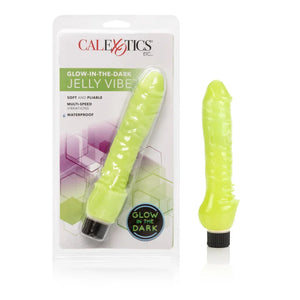 Glow-in-the-Dark Jelly Penis Vibe 7 Inches - Green - MyPleasure
