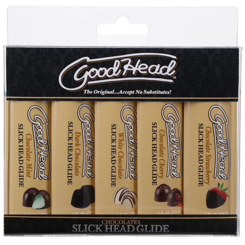 Goodhead - Slick Head Glide - Chocolate - 5 Pack - 1 Fl. Oz. - MyPleasure