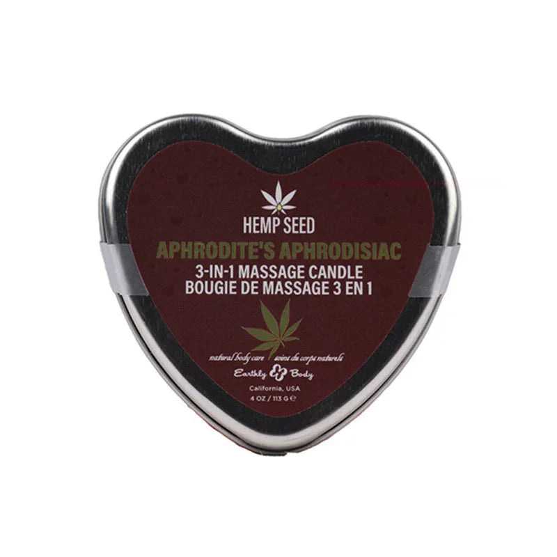 Hemp Seed 3-in-1 Valentines Day Candle - Aphrodite's Aphrodisiac 4 Oz