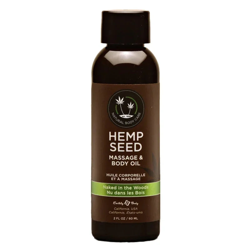 Hemp Seed Massage Oil - 2 Fl. Oz. - Naked in the Woods - MyPleasure