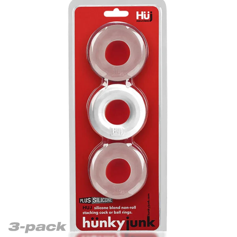 Huj3 C-Ring 3-Pack - White / Clear Ice - MyPleasure