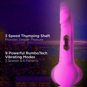 Impressions - New York - Gyro-Quake Dildo - Purple - MyPleasure