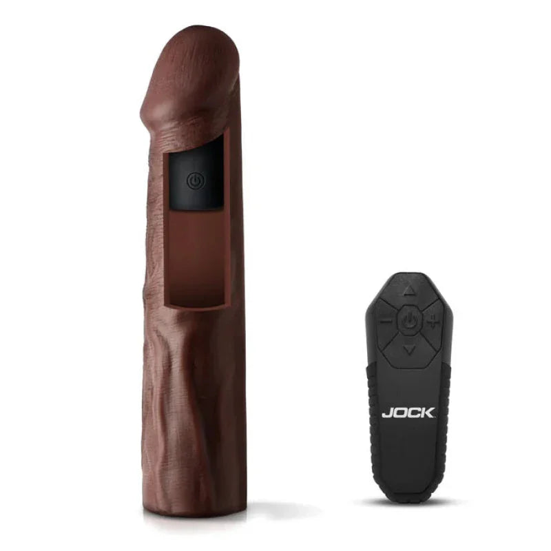 Jock Vibrating Penis Extension with Remote - Dark MyPleasure Jock Vibrating Penis Extension with Remote - Dark MyPleasure