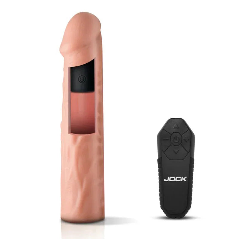 Jock Vibrating Penis Extension with Remote - Light - MyPleasure