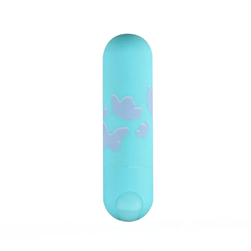 Julia Butterfly Print Mini Bullet - Teal Blue