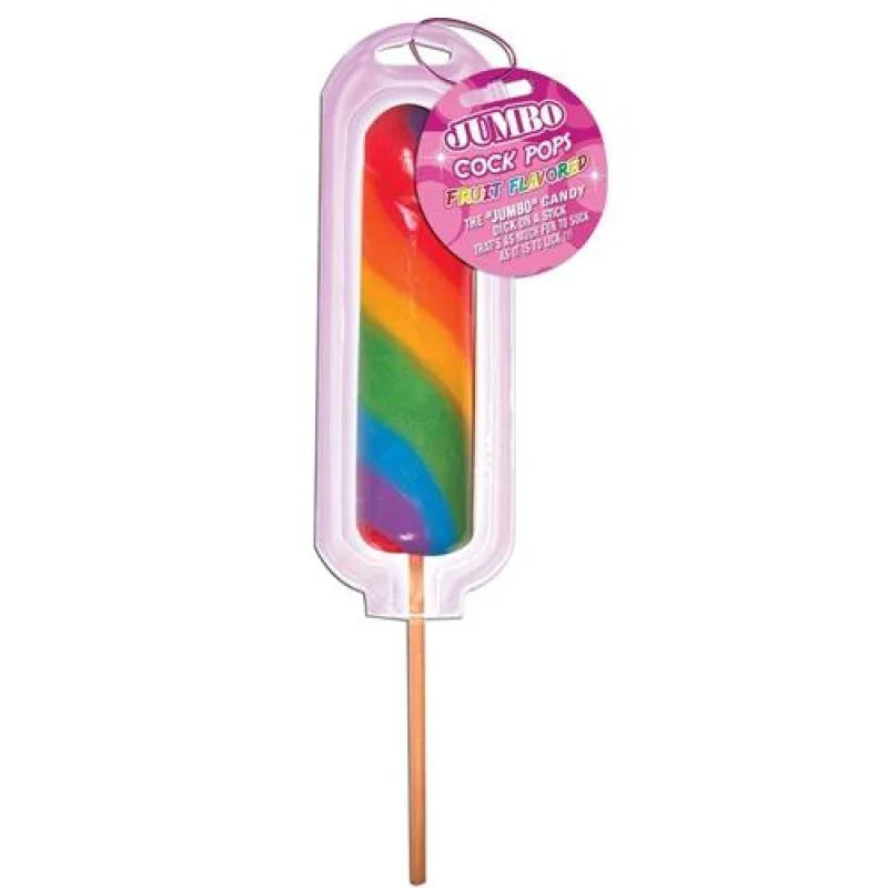 Jumbo Rainbow Cock Pops - Each - MyPleasure