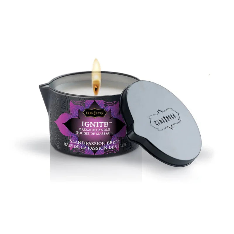 Kama Sutra Massage Candle Island Passion Berry 6 Ounce - MyPleasure