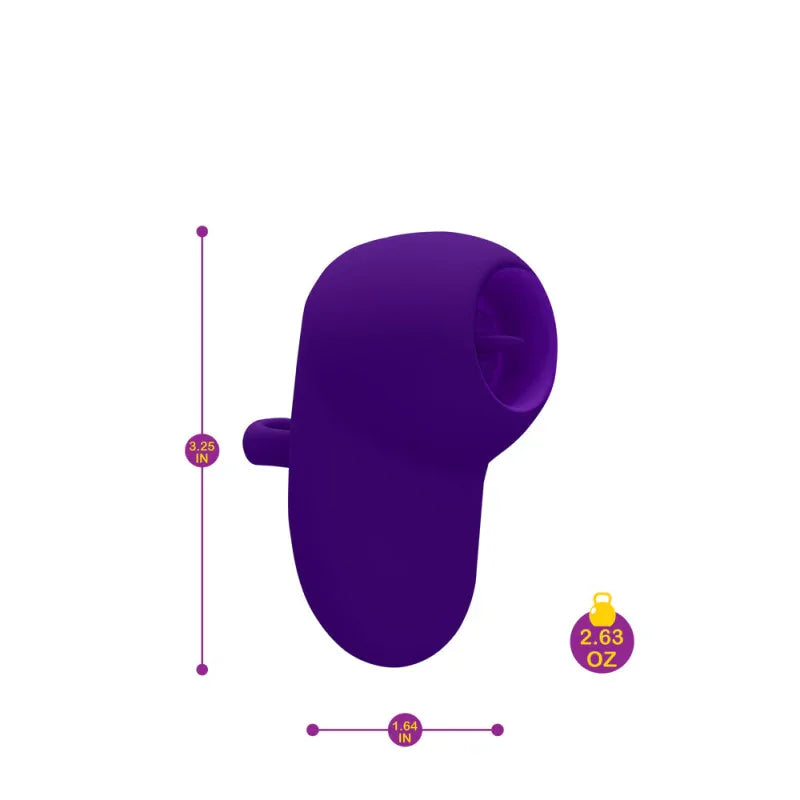 Kenley - Violet - Intense Flickering Finger Vibe With Comfort Grip Ring - MyPleasure