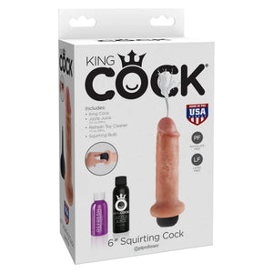 King Cock 6" Squirting Cock - Flesh - MyPleasure