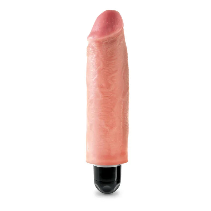 King Cock 6" Vibrating Stiffy - Light - MyPleasure