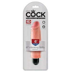 King Cock 6" Vibrating Stiffy - Light - MyPleasure