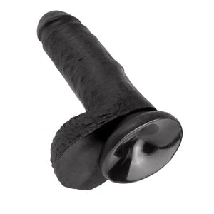 King Cock 7-Inch Cock With Balls - Black - MyPleasure