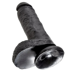 King Cock 8-Inch Cock With Balls - Black - MyPleasure