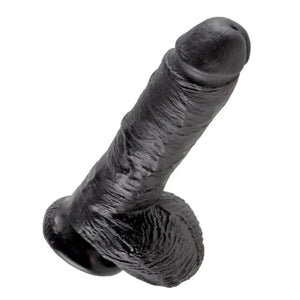 King Cock 8-Inch Cock With Balls - Black - MyPleasure