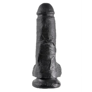 King Cock 8-Inch Cock With Balls - Black - MyPleasure
