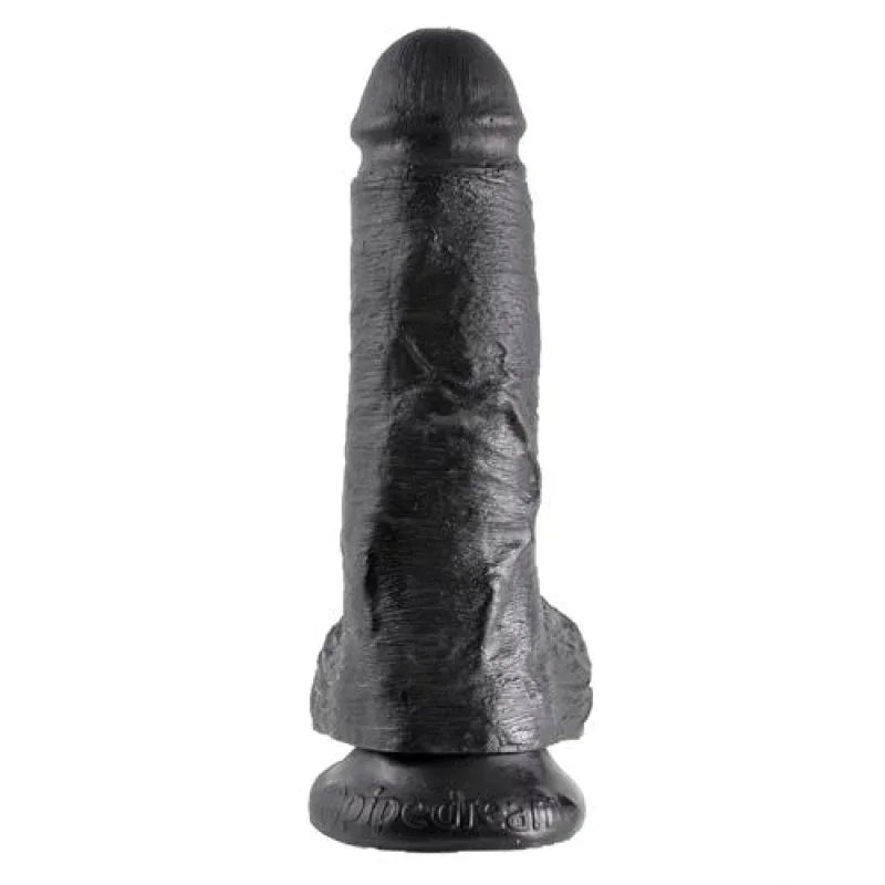 King Cock 8-Inch Cock With Balls - Black - MyPleasure