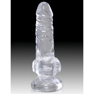 King Cock Clear 4" Cock With Balls - MyPleasure